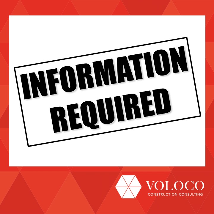 Information required Information Request Schedule